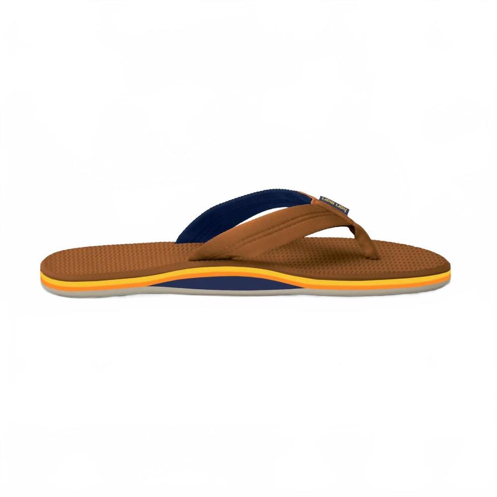 NEW HARI MARI men's dunes flip flops in tobacco